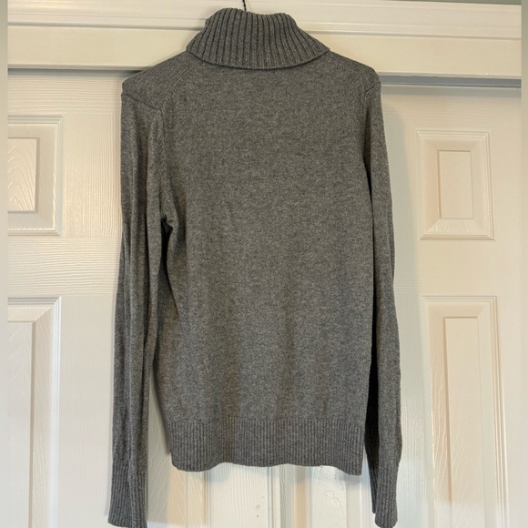 Lands’ End Grey Wool Blend Turtleneck Knit Sweater - Picture 2 of 8
